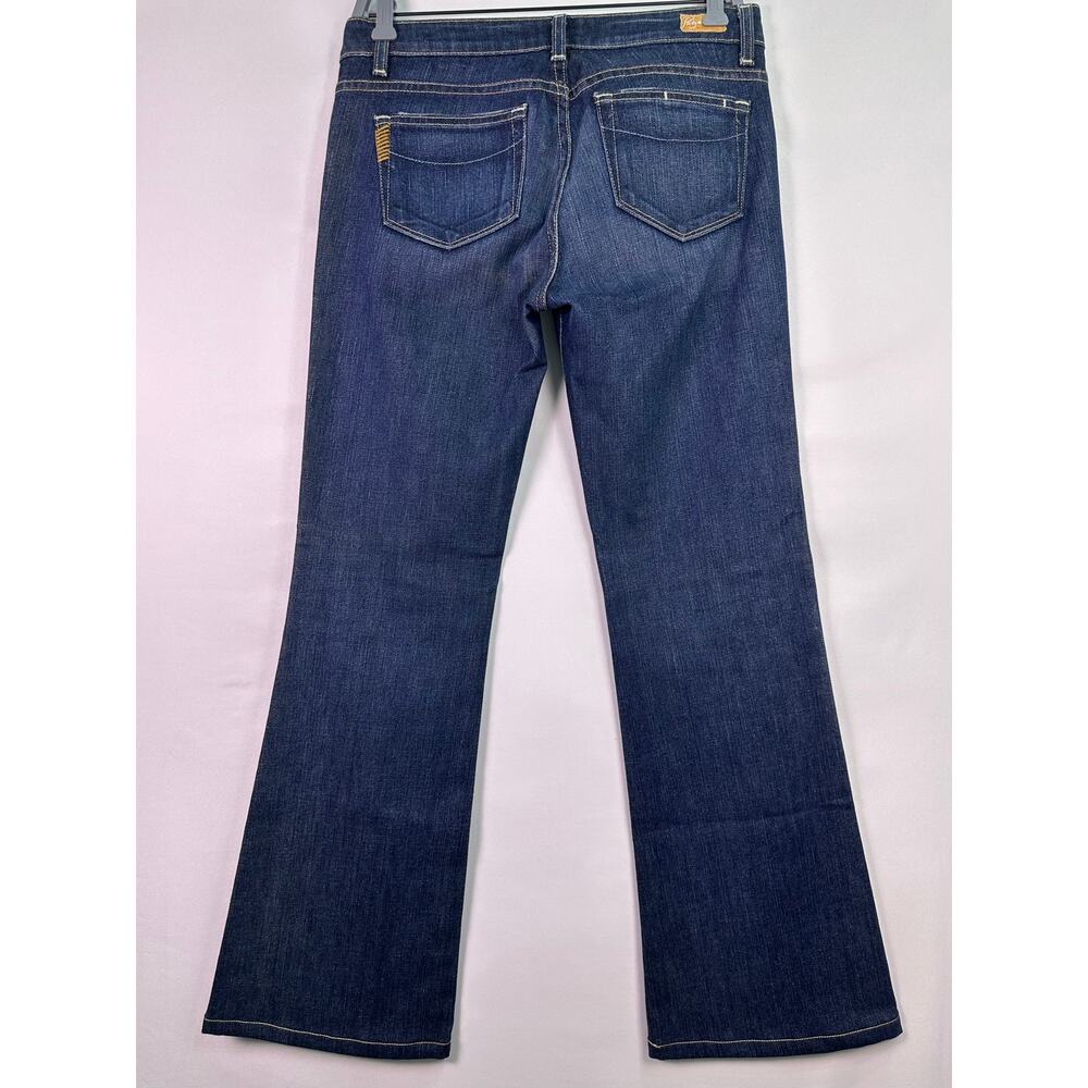 PAIGE Premium Lowrise Hollywood Hills Bootcut Jeans Dark Wash USA Made Size 29 - Picture 3 of 12